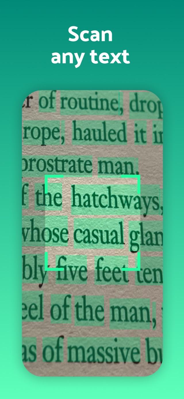 Book Quote Scanner iOS app - scan any text from book pages