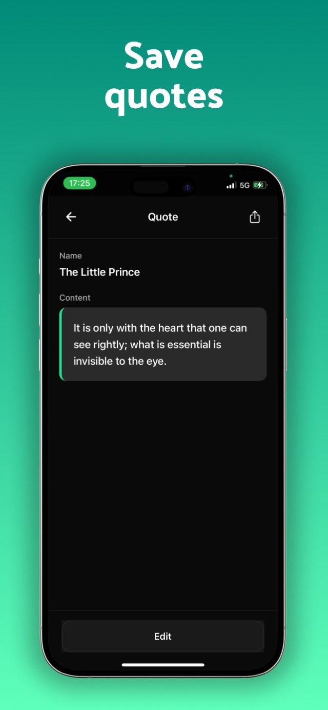 Book Quote Scanner iOS app - save favourite book quotes