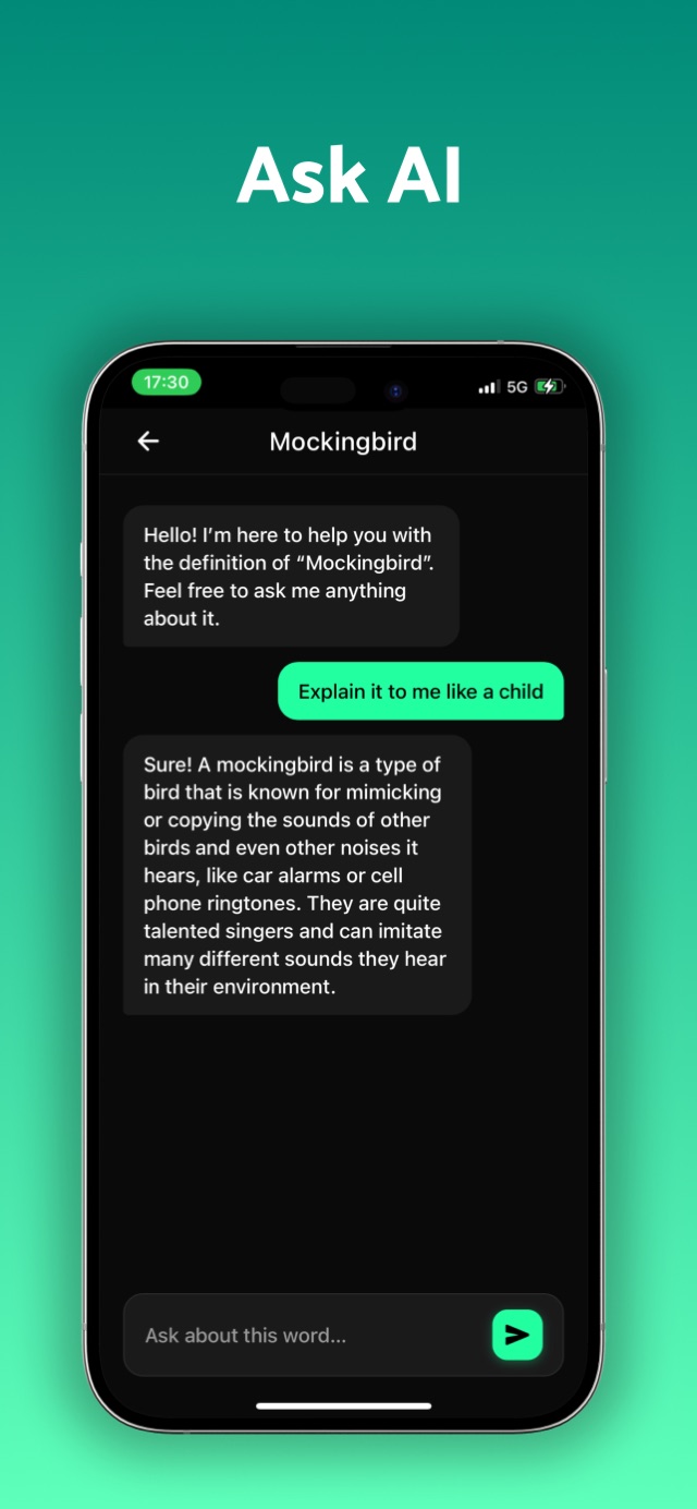 Book Quote Scanner iOS app - ask AI about words